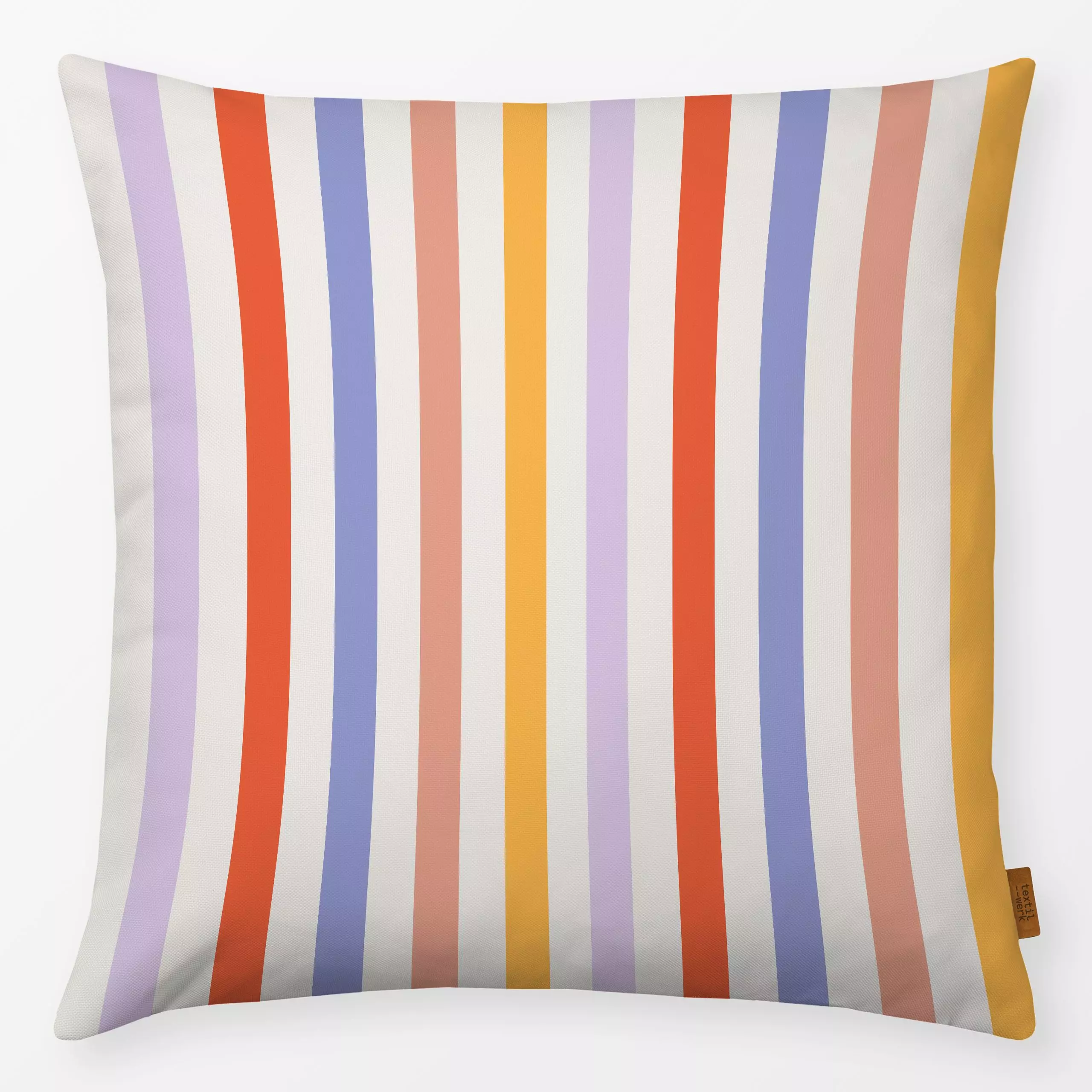 Kissen Streifen bunt - Symbole & Muster - von „Fjord Studio“; marrokko, Streifen, outdoor, Summerfeeling, stoff, Bettwaesche...