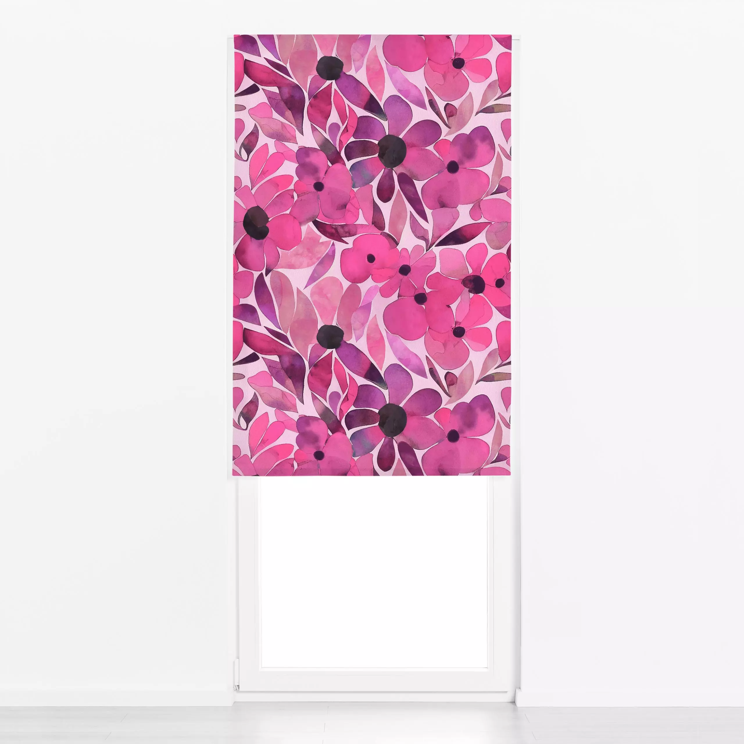 Raffrollo Floral Summer - Blumen & Florales, Sommer - von „Andrea Haase"; Natur, Blumen, Blüten, Minimalismus, floral, botan...