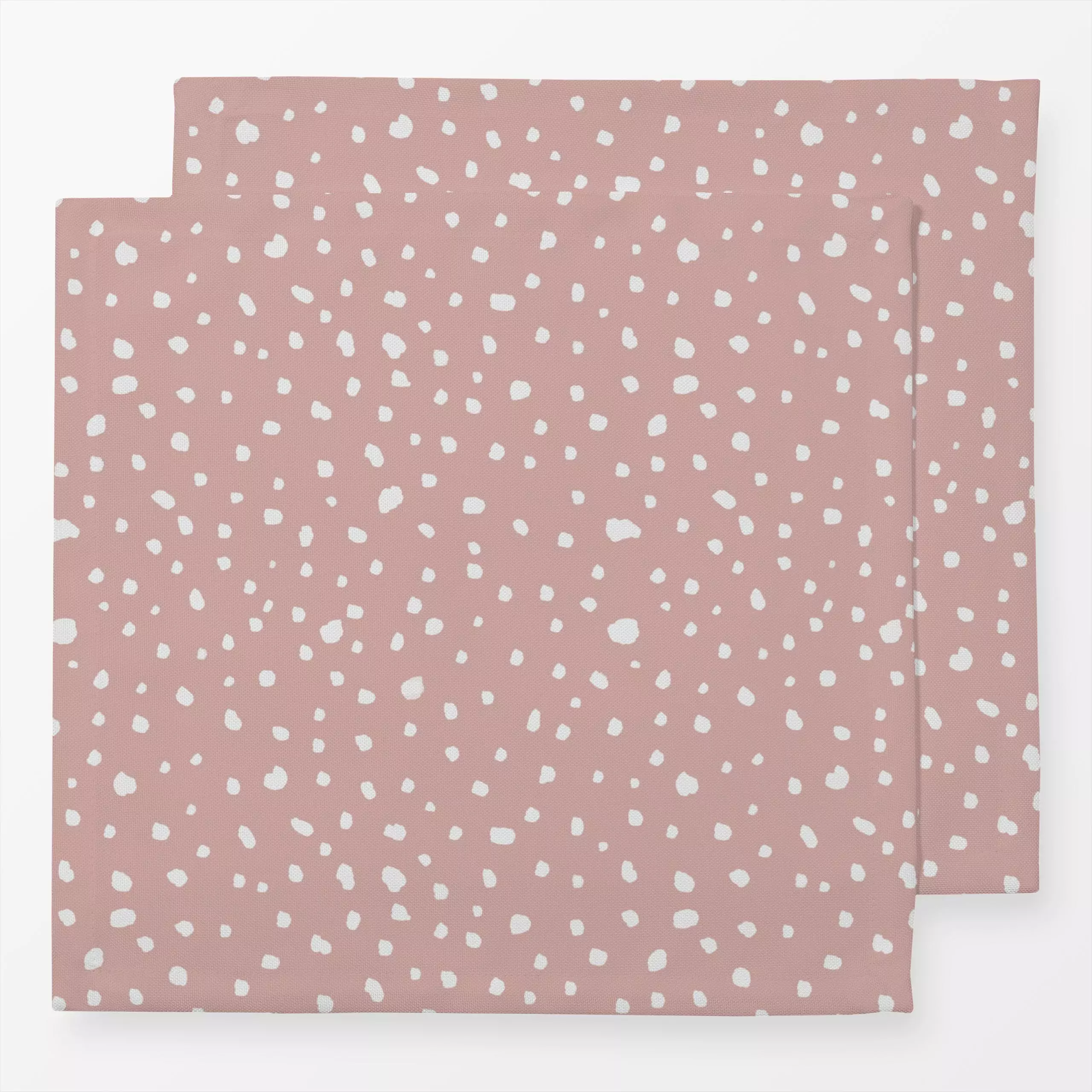 Servietten Rosa Dots - Symbole & Muster - von „Lena Yokota"; Illustration, Punkte, altrosa, Dots, schlicht, gepunktet, Spren...