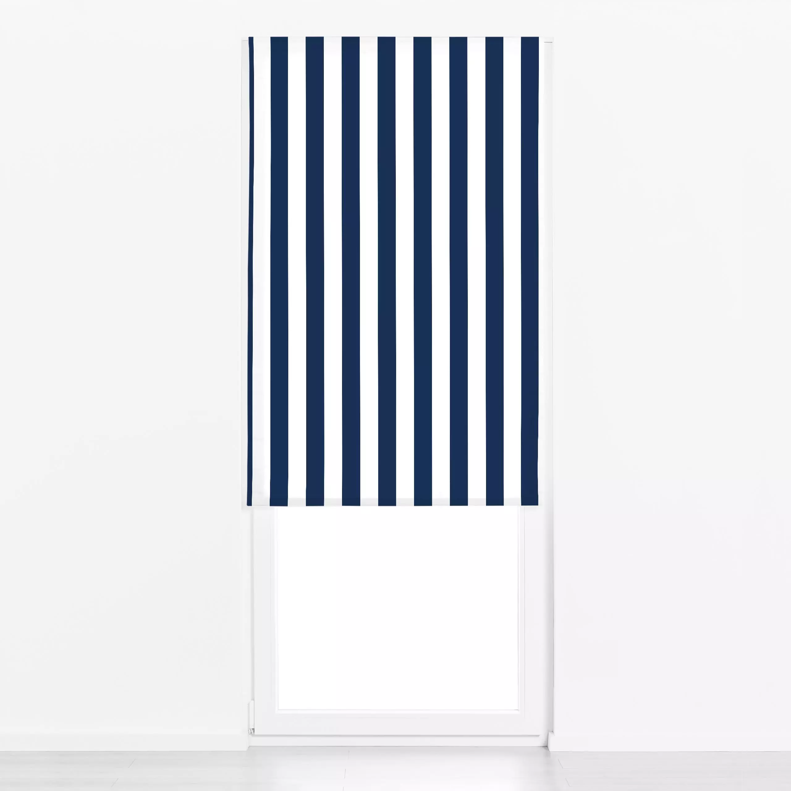 Raffrollo Skipper Streifen breit - Sommer, Symbole & Muster - von „Studio ROSAGRAU"; Muster, Kissen, Sommer, blau, outdoor, ...