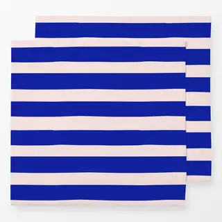 Servietten Coastal summer Streifen blau