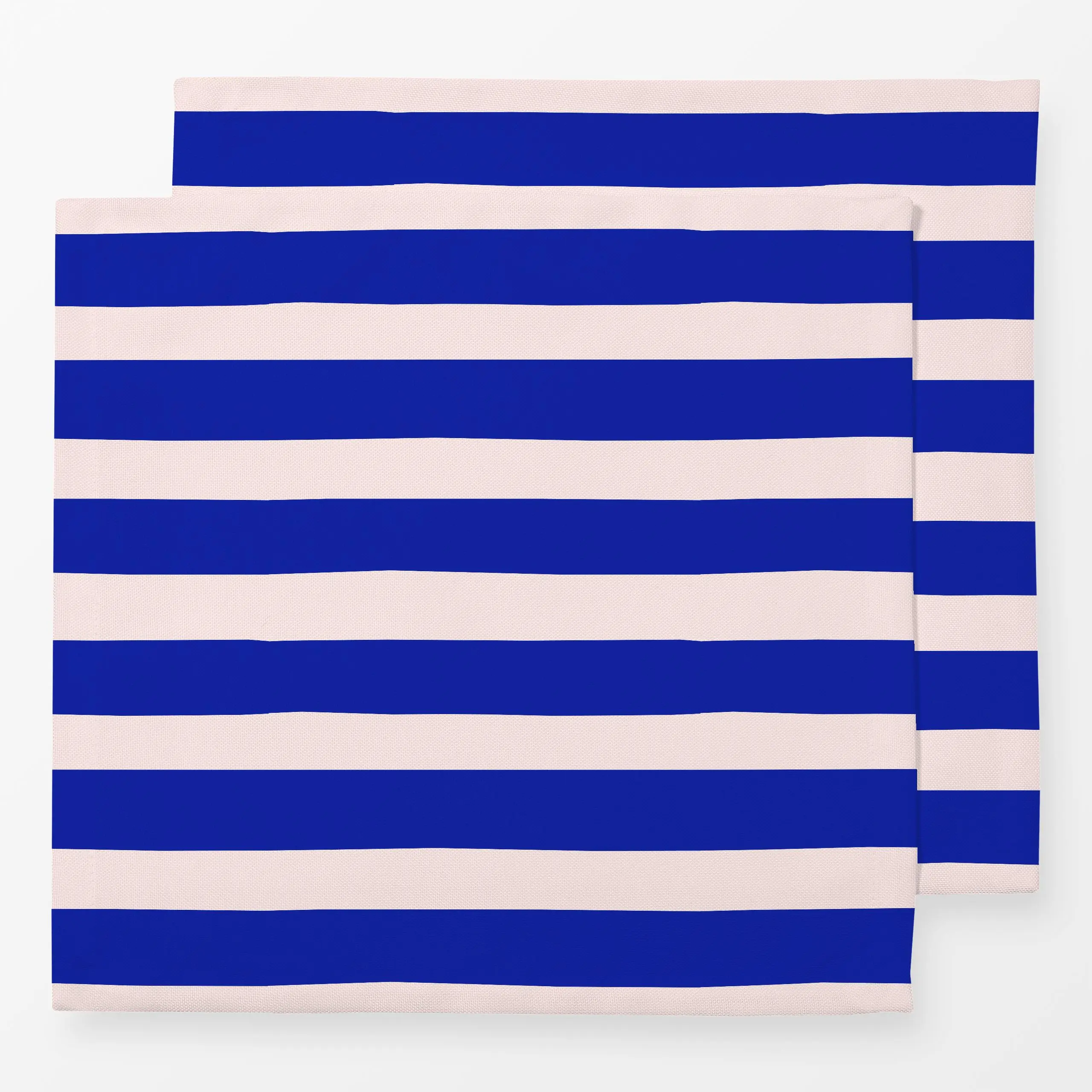 Servietten Coastal summer Streifen blau - Sommer, Symbole & Muster - von „Carolin Vonhoff"; Blaugrau, Streifen, Sommerblumen...