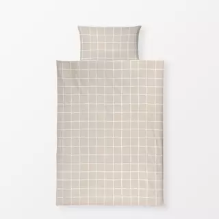 Bettwäsche Karo beige