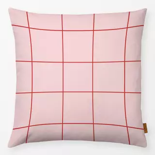 Kissen Big Grid Red Rose