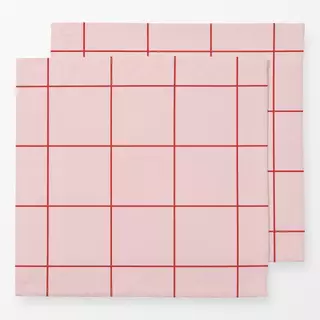 Servietten Big Grid Red Rose