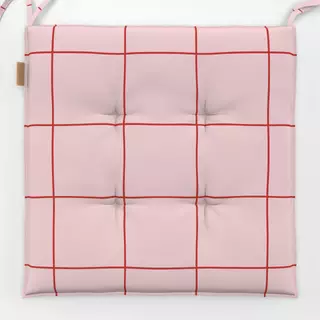 Sitzkissen Big Grid Red Rose