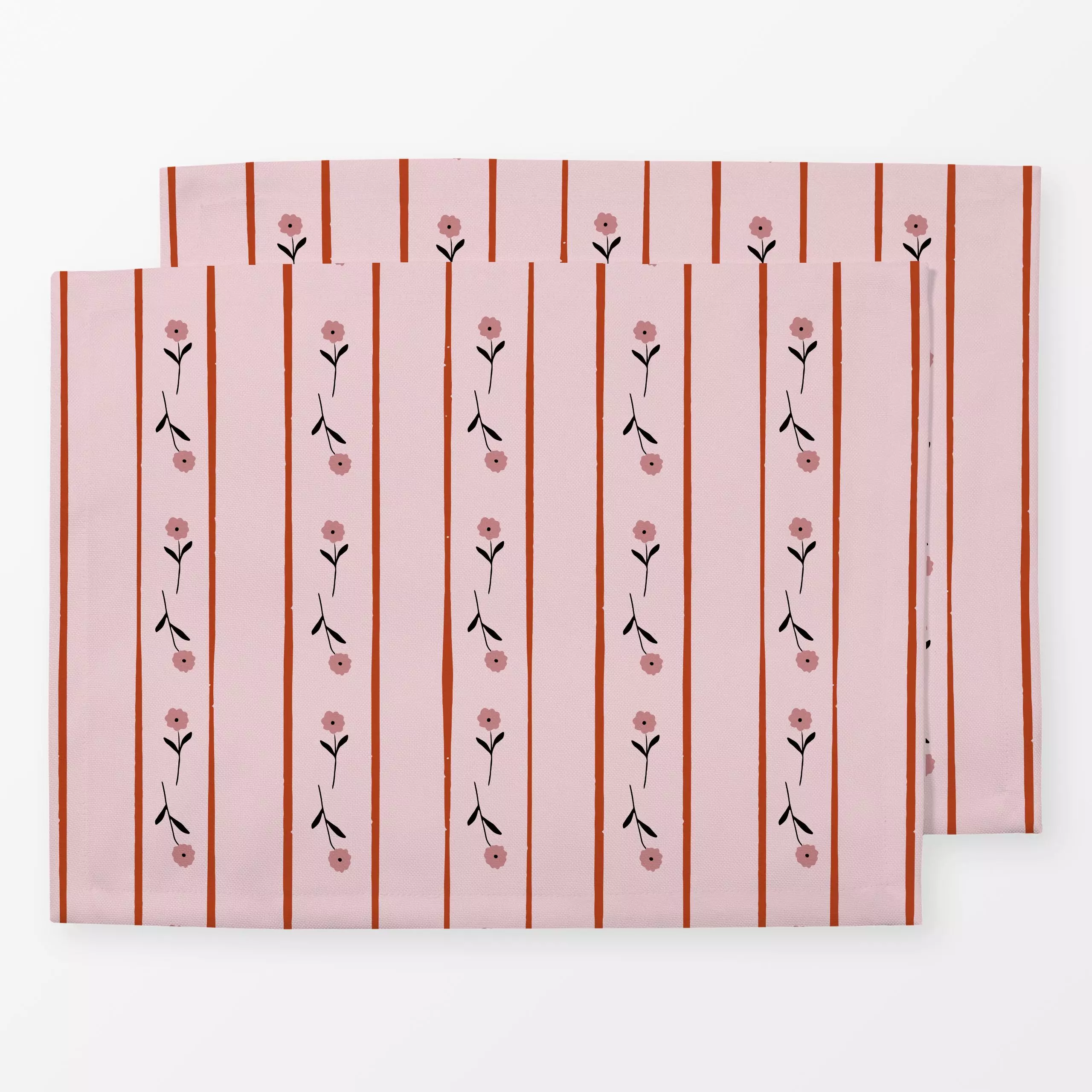 Tischset Streifen & Blumen, Blumen, gemustert, Ostern, von moDeern Design Studio