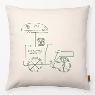 Kissen Coffee Bike Green