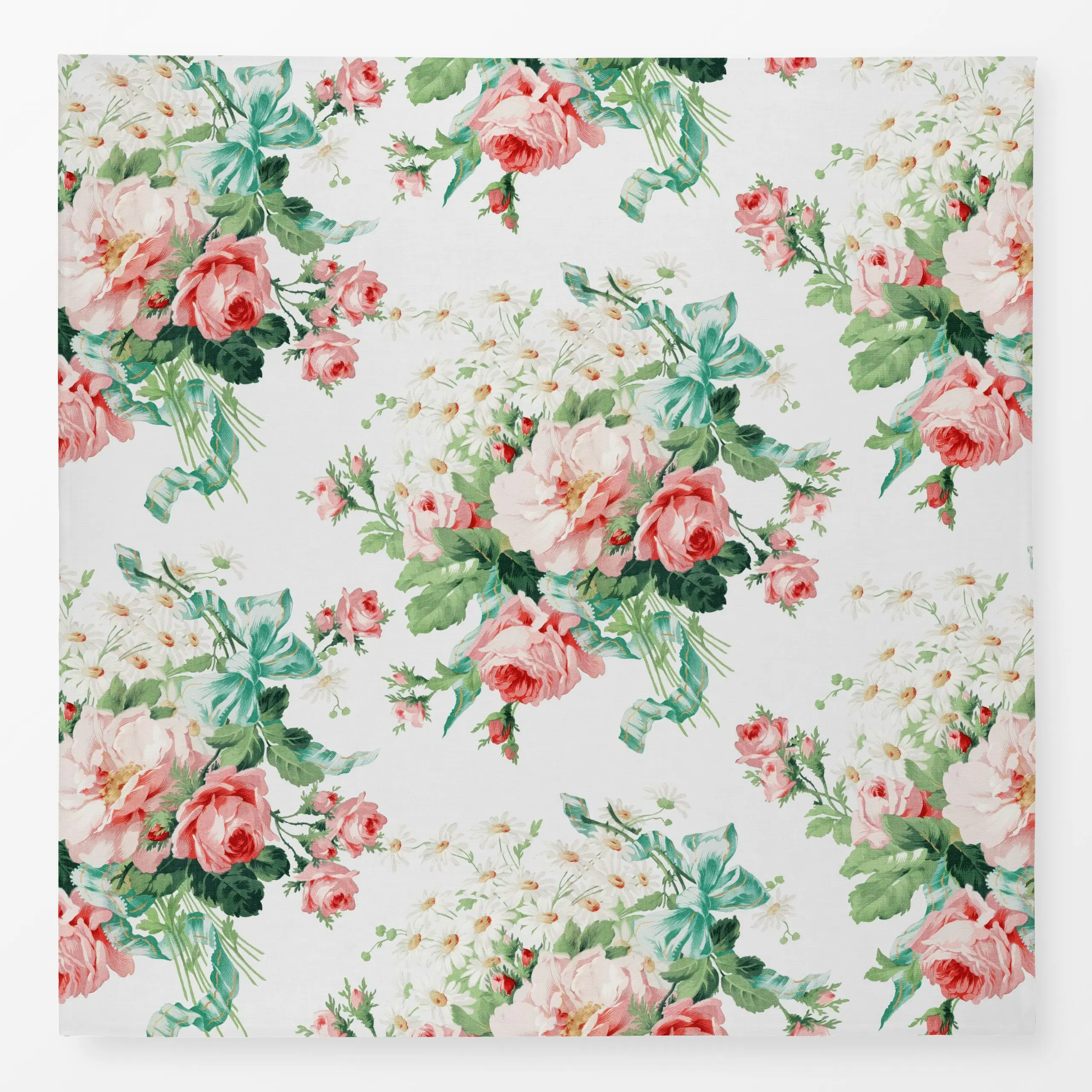 Tischdecke Chintz Rosen Sommer Garten - Blumen & Florales, Retro & Vintage - von „Uta Naumann"; Muster, Blumen, vintage, kla...