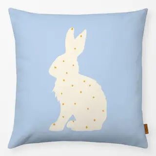 Kissen Hase Hellblau Polka Dots