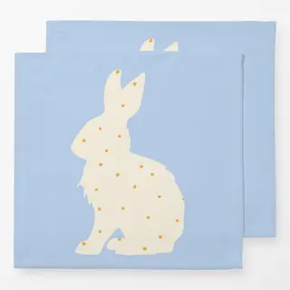 Servietten Hase Hellblau Polka Dots