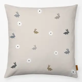 Kissen Osterhasen Gänseblümchen Beige