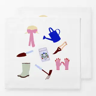 Servietten Garten Werkzeuge