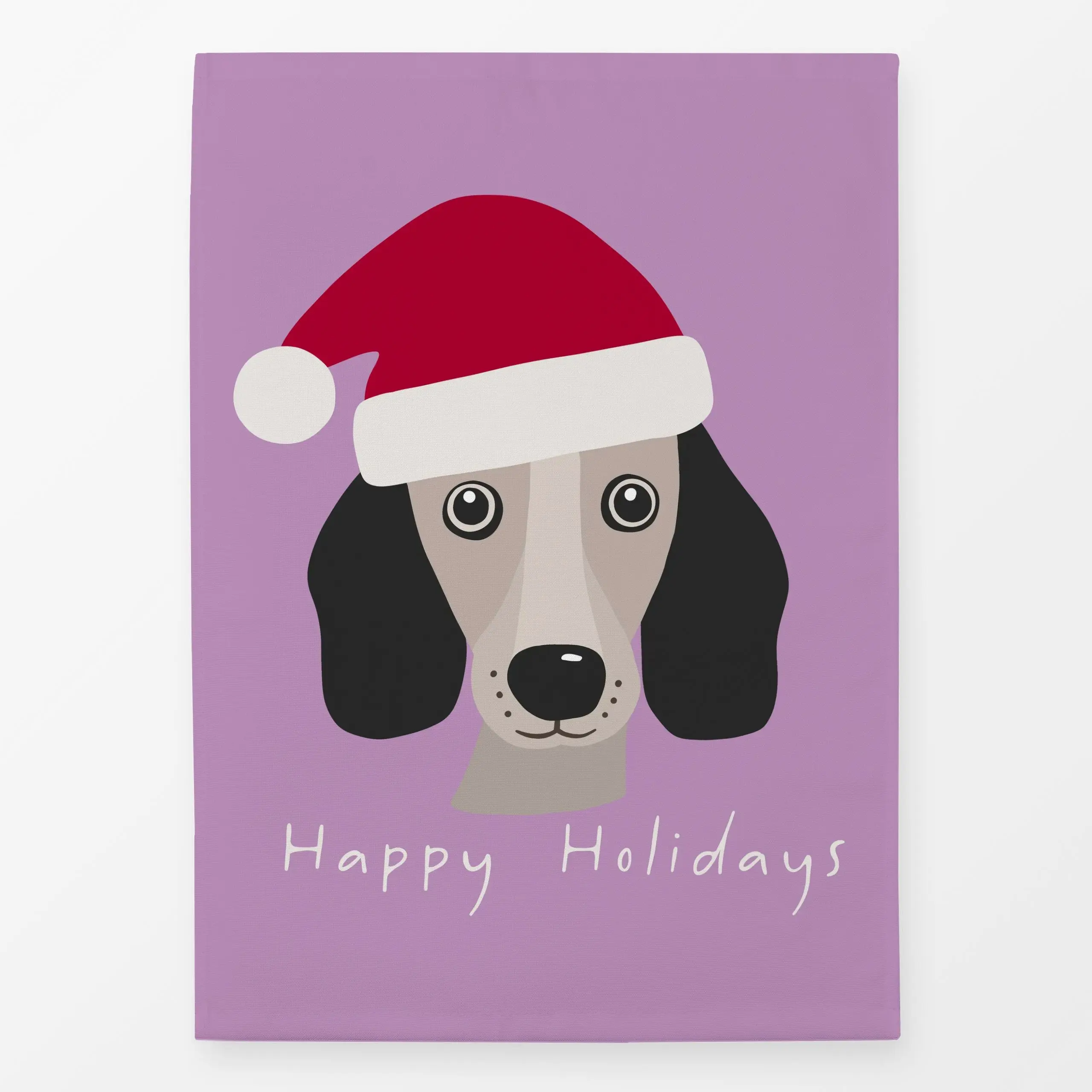 Geschirrtücher Xmas Dackel flieder - Tiere, Weihnachten - von „Studio Kesse"