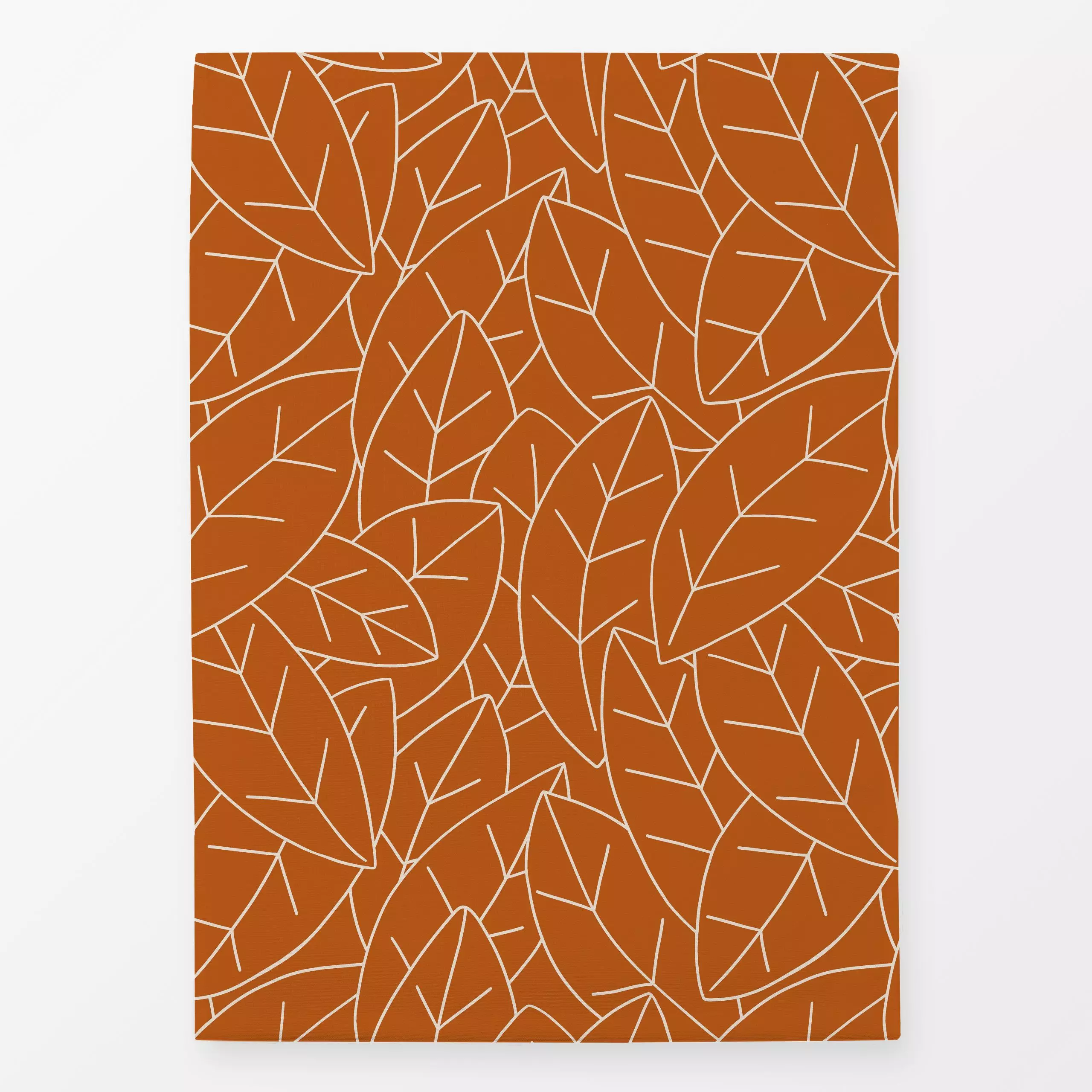 Geschirrtücher Blätter Outlines orange - Herbst, Pflanzen & Botanik - von „Studio Kesse"; Natur, Blätter, Laub, Wald, Herbst...