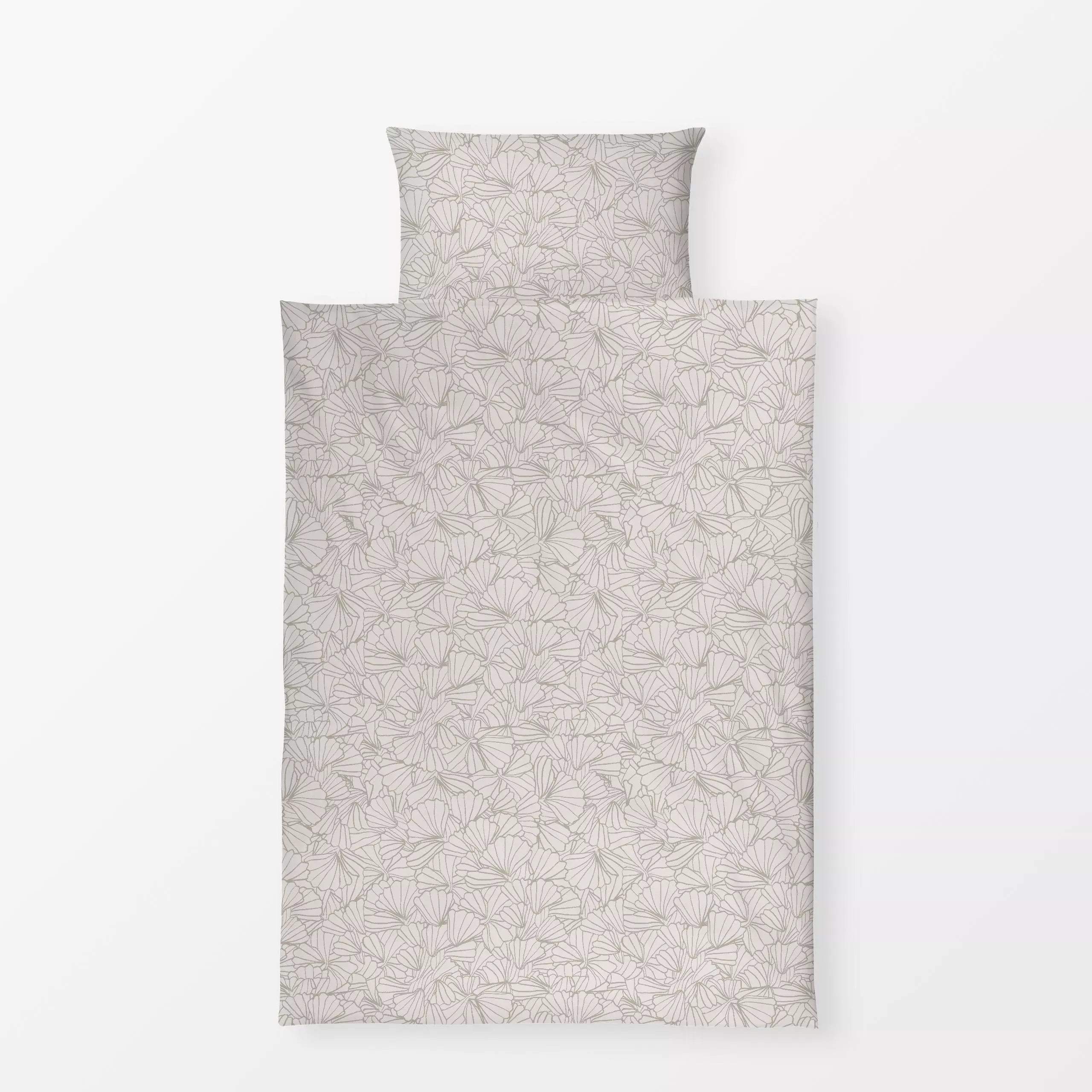 Bettwäsche Muscheln Beige Hell - Natur & Landschaft, Sommer, Symbole & Muster - von „textilwerk x hejmelig"; Strand, beige, ...