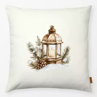 Kissen Cozy XMas Laterne mit Zweig