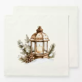 Servietten Cozy XMas Laterne mit Zweig