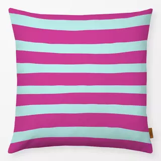 Kissen Vertical Stripes Teal Pink