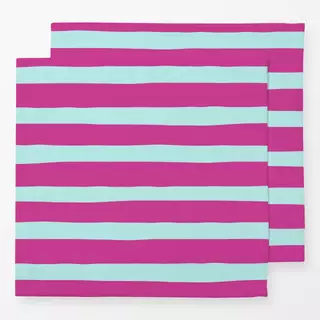 Servietten Vertical Stripes Teal Pink