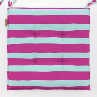Sitzkissen Vertical Stripes Teal Pink
