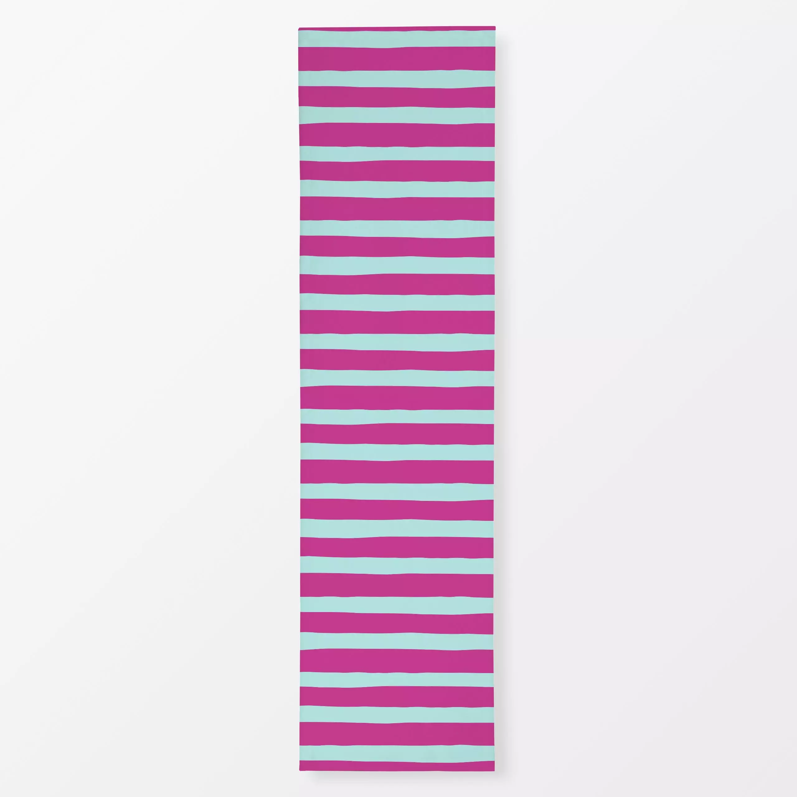 Tischläufer Vertical Stripes Teal Pink - Symbole & Muster - von „Andrea Haase"; Streifen, rosa, Sommer, blau, frisch, farben...