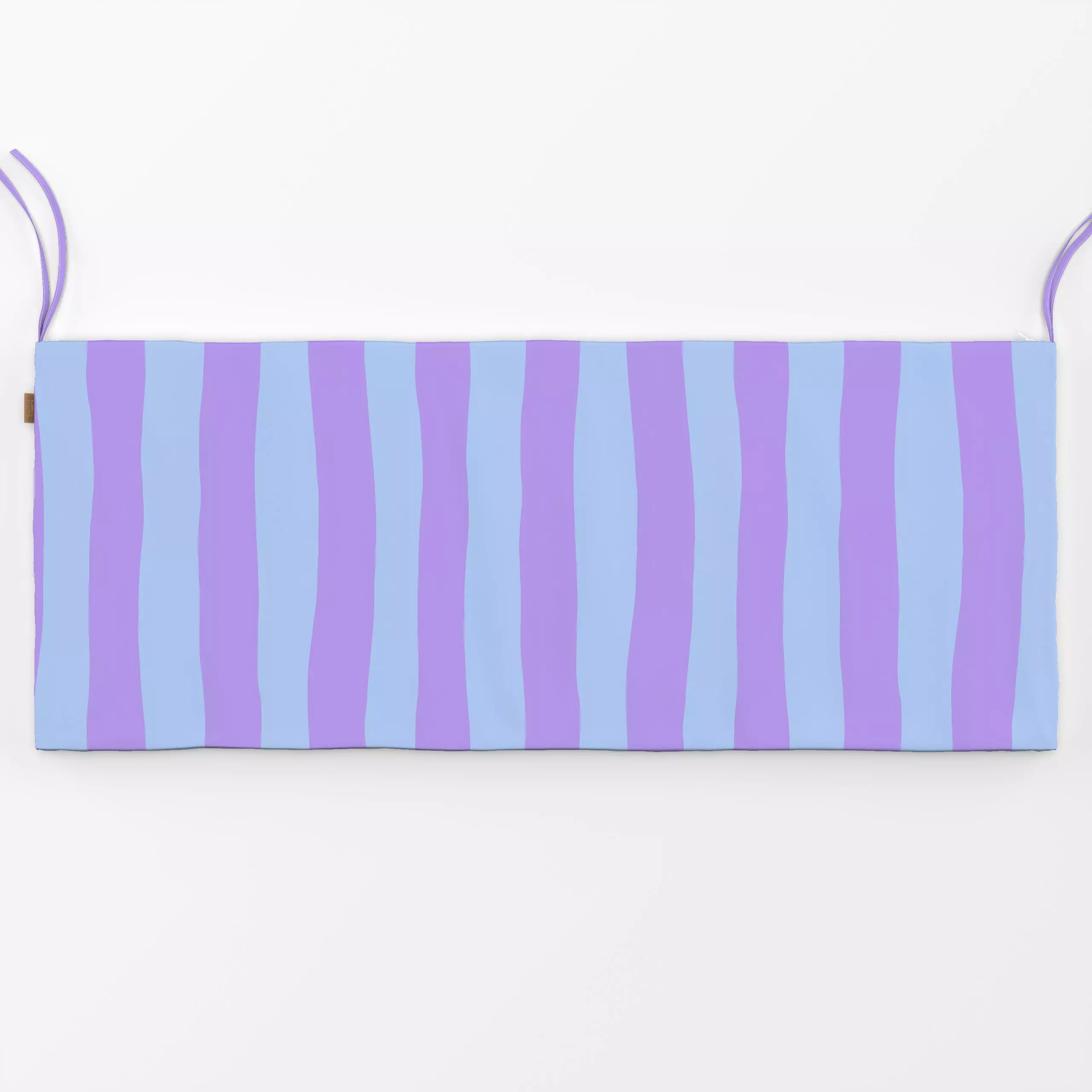 Bankauflage Blockstreifen Lila Hellblau - Symbole & Muster - von „Studio Kesse"; Linien, Streifen, Sommerblumen, lila, hellb...