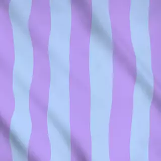 Meterware Blockstreifen Lila Hellblau
