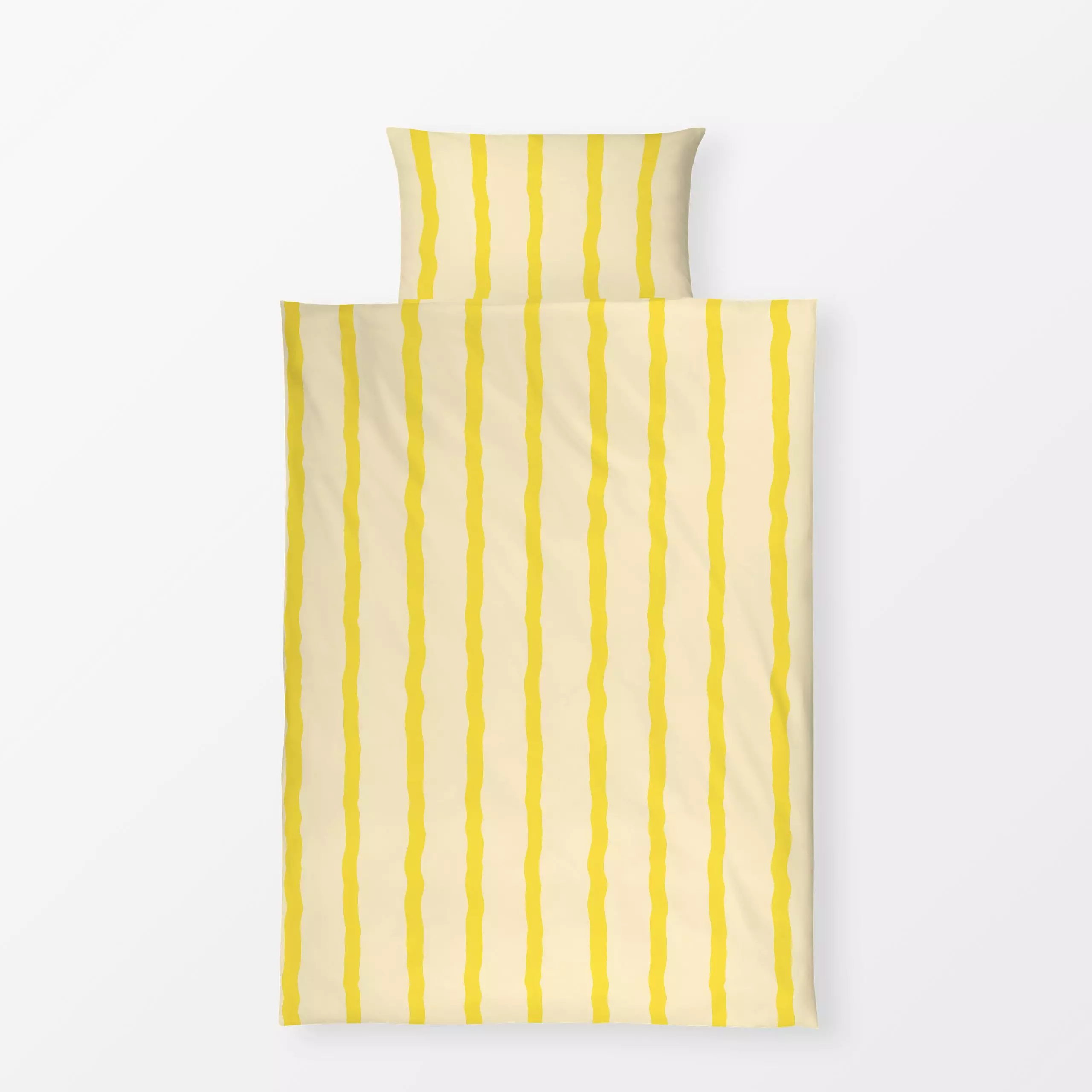 Bettwäsche Stripes Love 9 - Symbole & Muster - von „Studio Memb"; linie, Streifen, gelb, gestreift