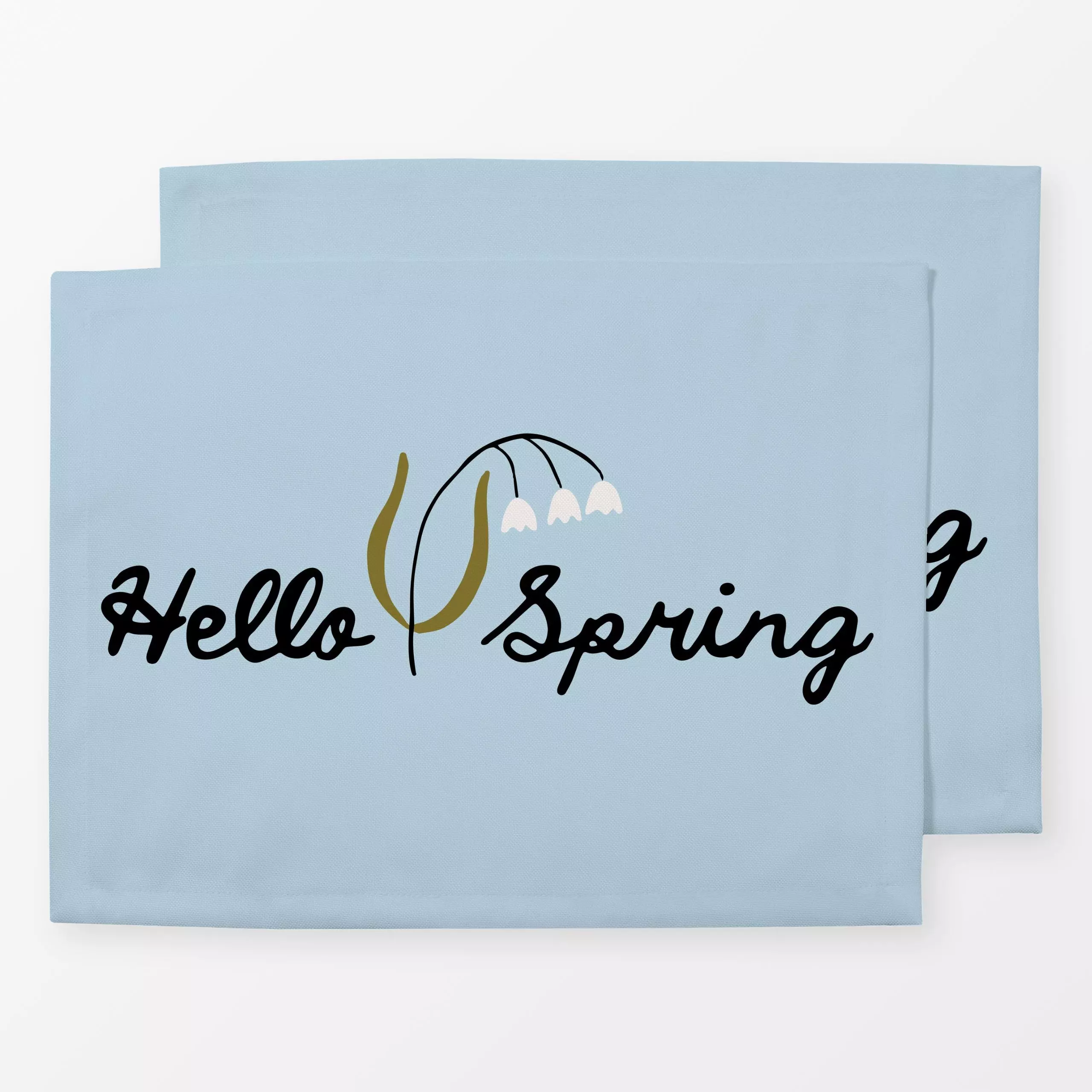 Tischset Hello Spring, Blumen, Ostern, von moDeern Design Studio