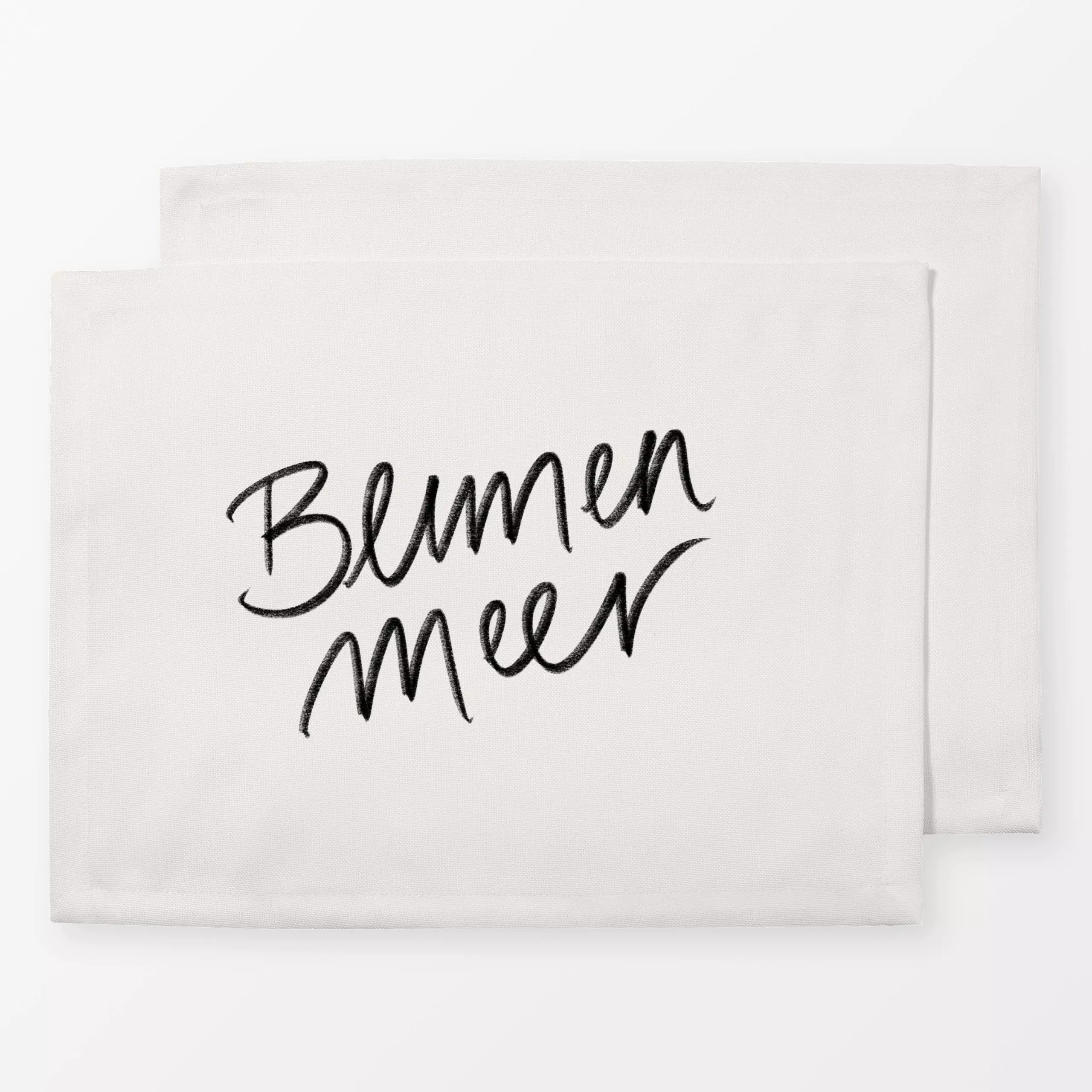 Tischset Blumenmeer beige, Blumen, Spruch, Sommer, von Kruth Design