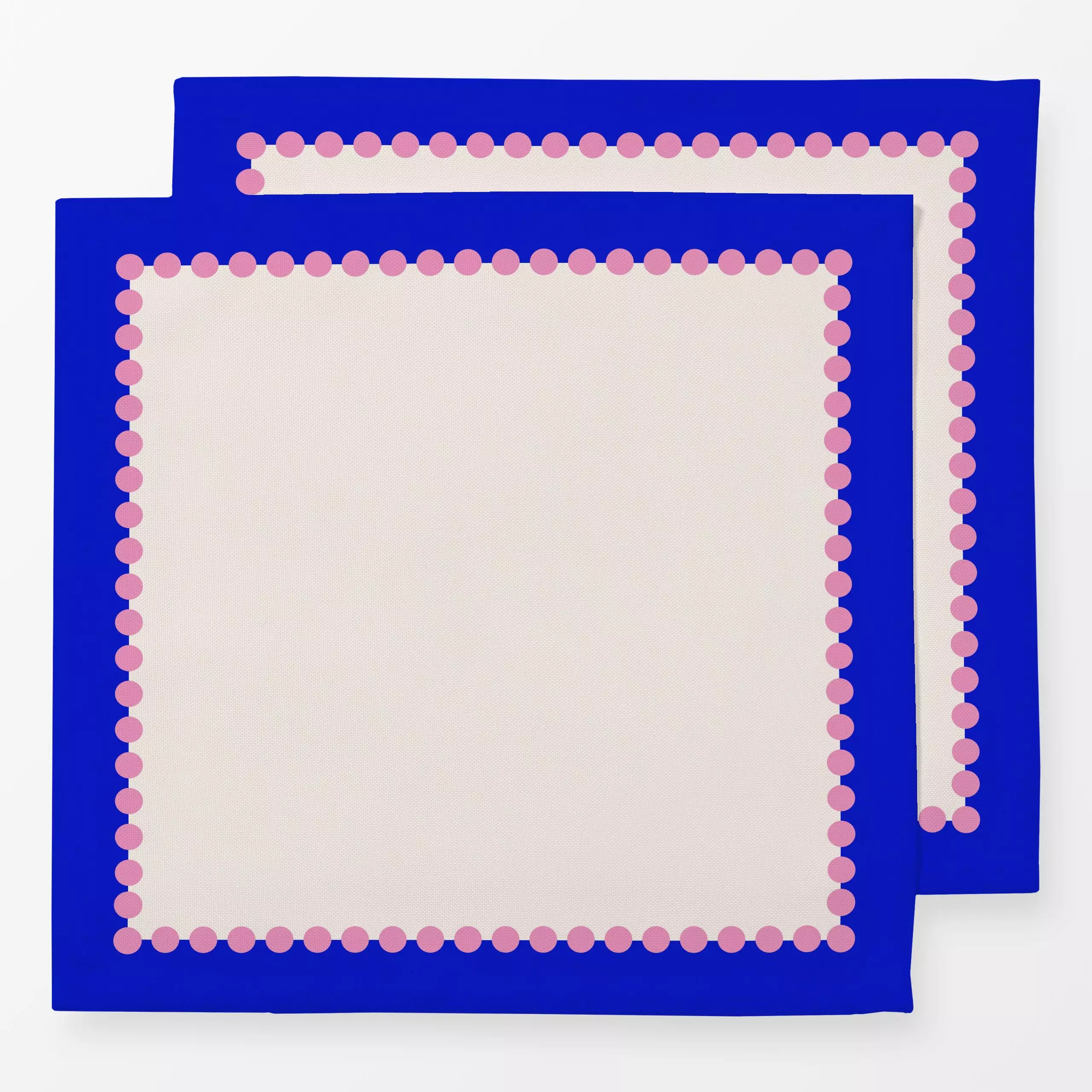 Servietten Punkte Blau Pink - Symbole & Muster - von „Sophie Augustin Illustration"; Muster, Punkte, grafisch, Esstisch, Tis...