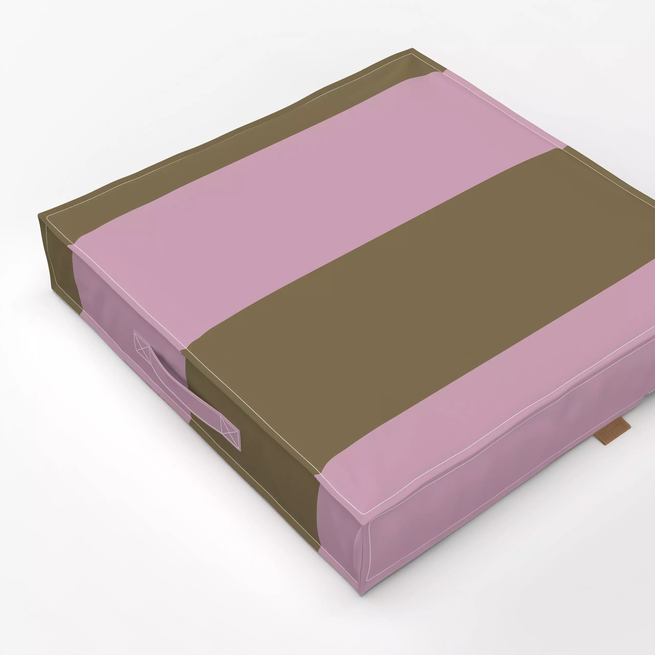 Bodenkissen Block Stripes Green Pink - Symbole & Muster - von „Mareike Böhmer"; abstrakt, rosa, pink, grun, colorblocking, B...