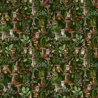 Meterware Weihnachts Füchse im Wald -