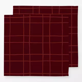 Servietten Karo Weihnachten rot