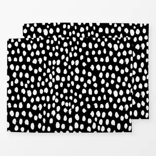 Tischset Dots White Black