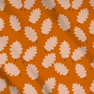 Meterware Herbstblätter Beige Orange