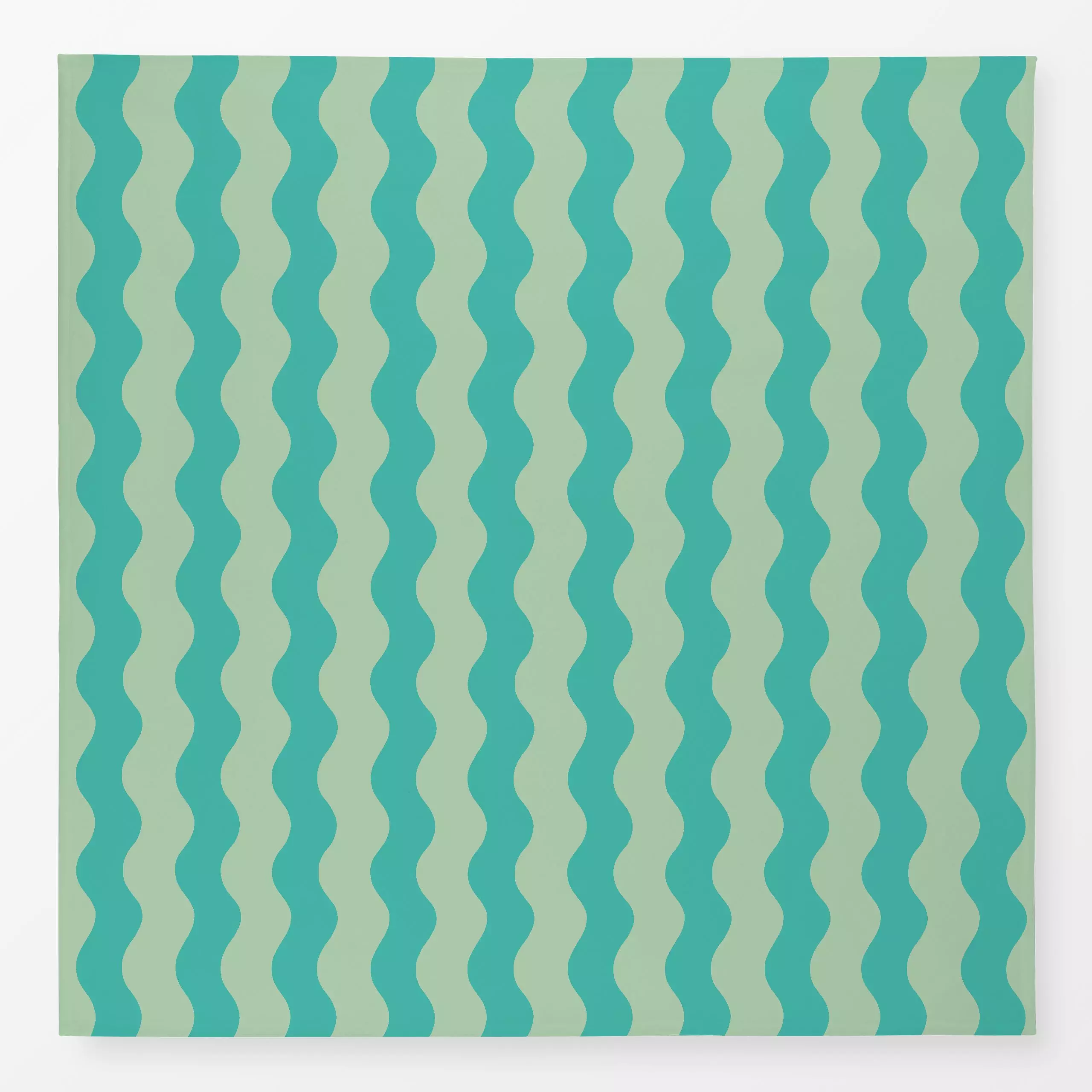 Tischdecke Große Wellen grün türkis - Symbole & Muster - von „Studio Kesse"; Kinder, Streifen, Geburt & Baby, Kinderzimmer, ...