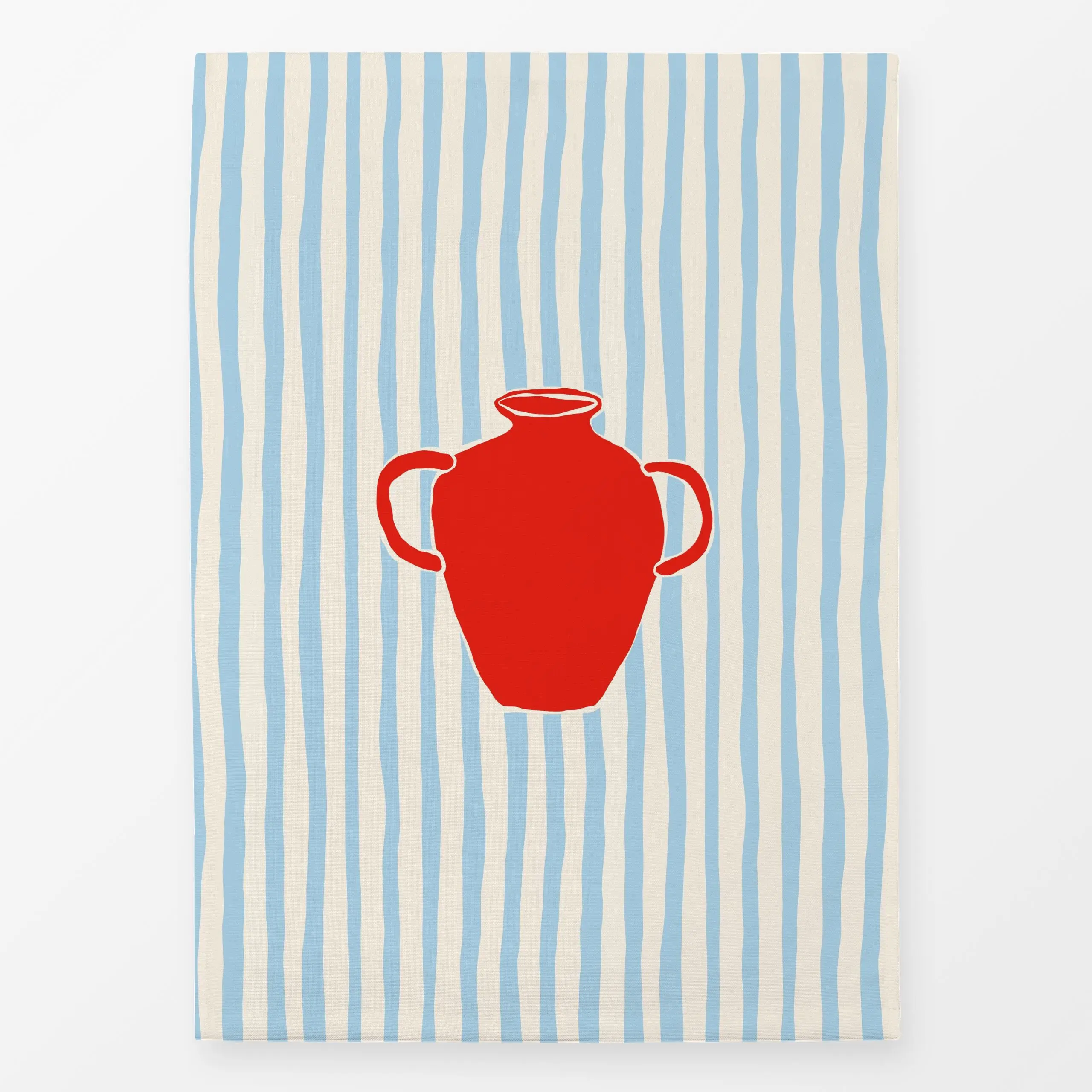 Geschirrtücher Santorini Red Vase - Sommer, Symbole & Muster, Retro & Vintage - von „By Anna Sienna"; Muster, Sommer, Vase, ...