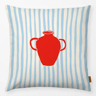 Kissen Santorini Red Vase