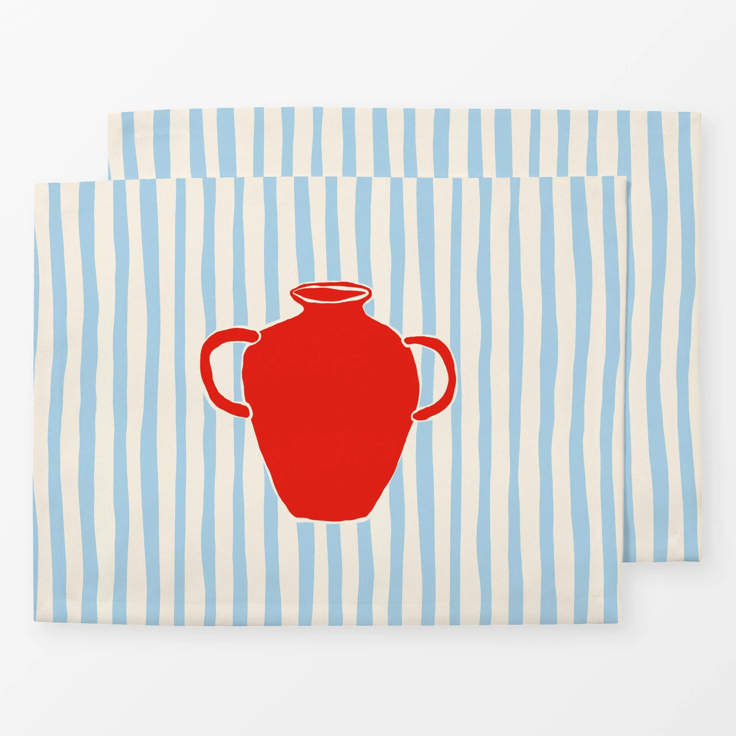 Tischset Santorini Red Vase - Sommer, Symbole & Muster, Retro & Vintage - von „By Anna Sienna"; Muster, Sommer, Vase, medite...