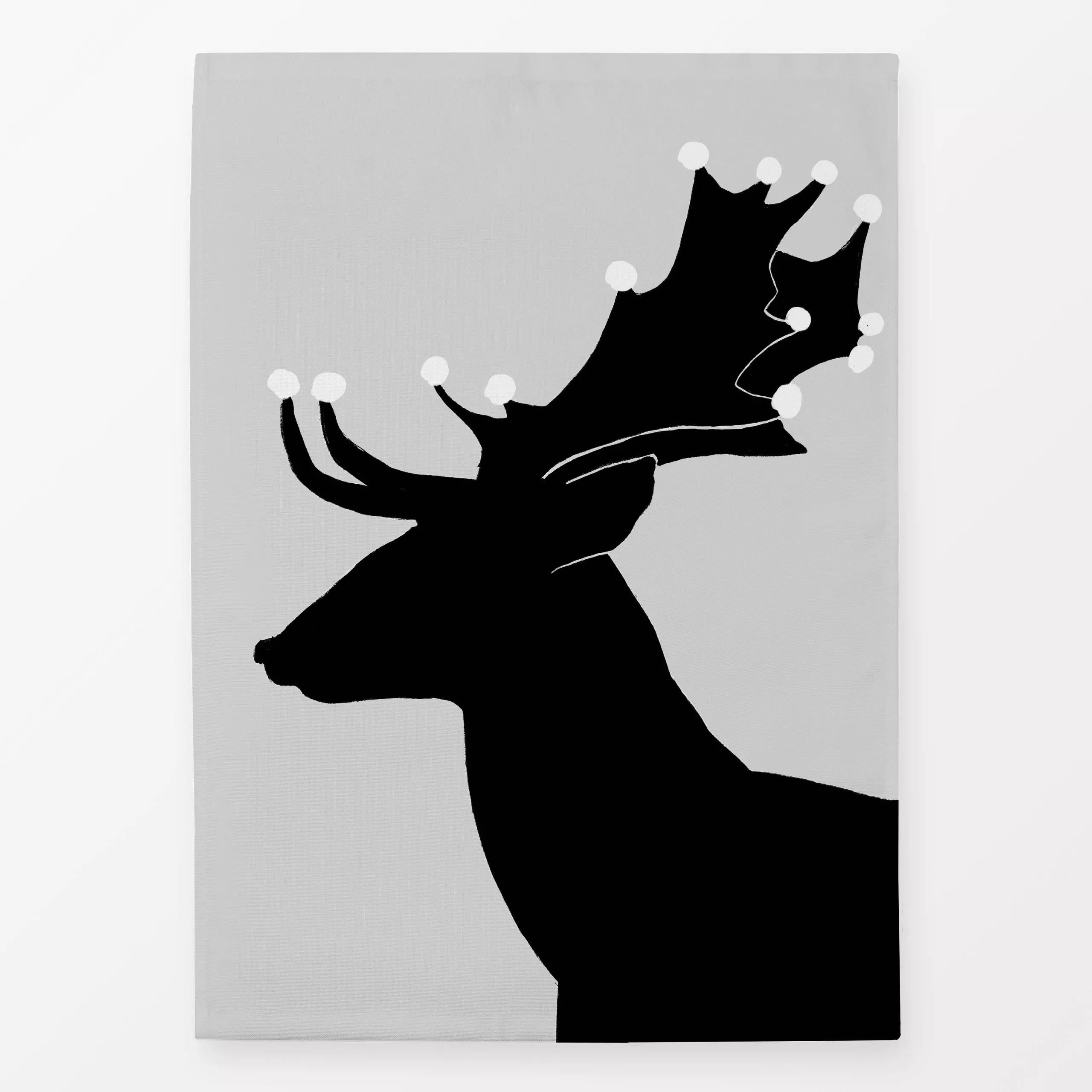 Geschirrtücher Hirsch Weihnachten GRAU - Weihnachten, Anlässe - von „Sophie Augustin Illustration"; Merry Christmas, Weihnac...