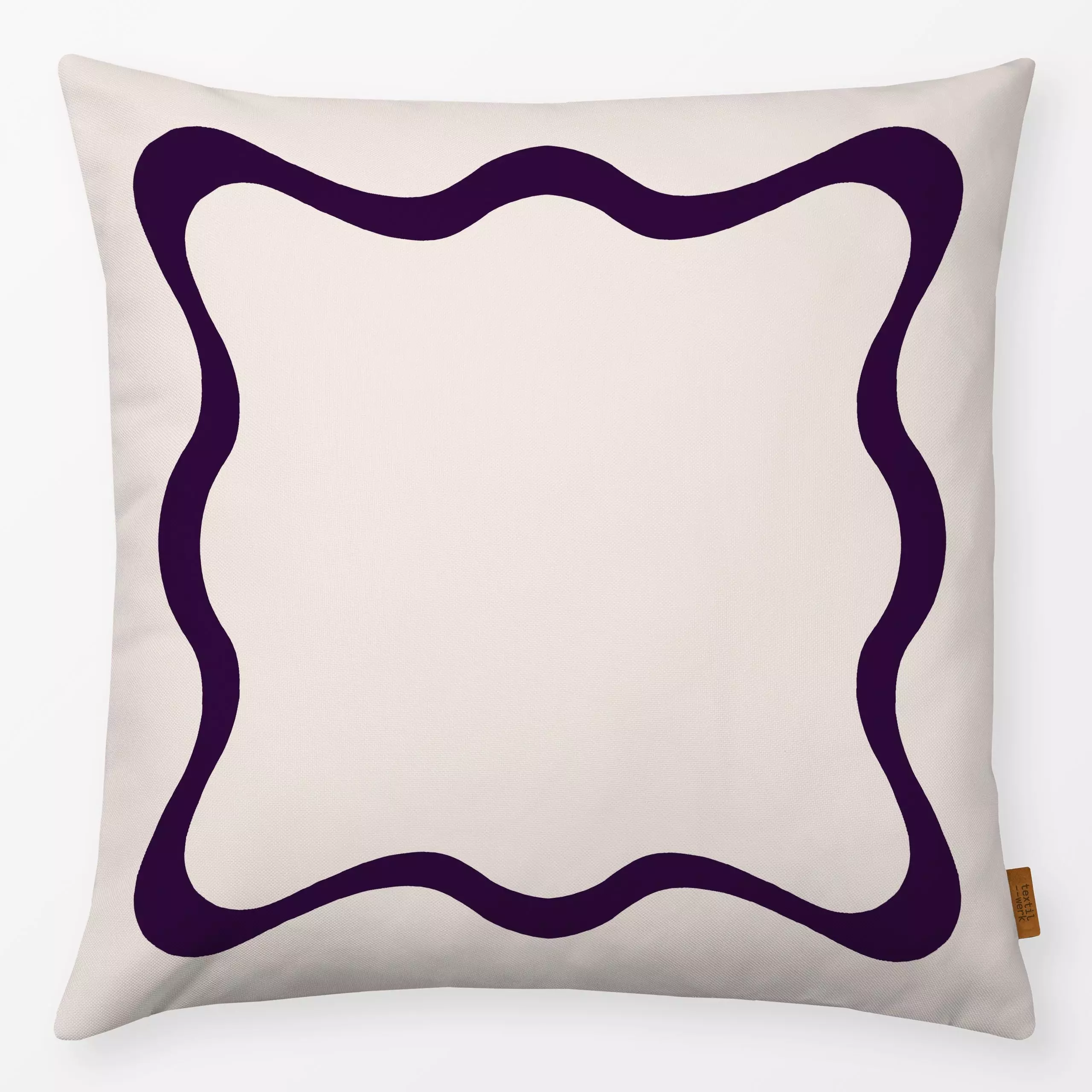 Kissen Welle Lila - Symbole & Muster - von „Sophie Augustin Illustration"; modern, grafisch, Welle, Esstisch, Tischset, well...
