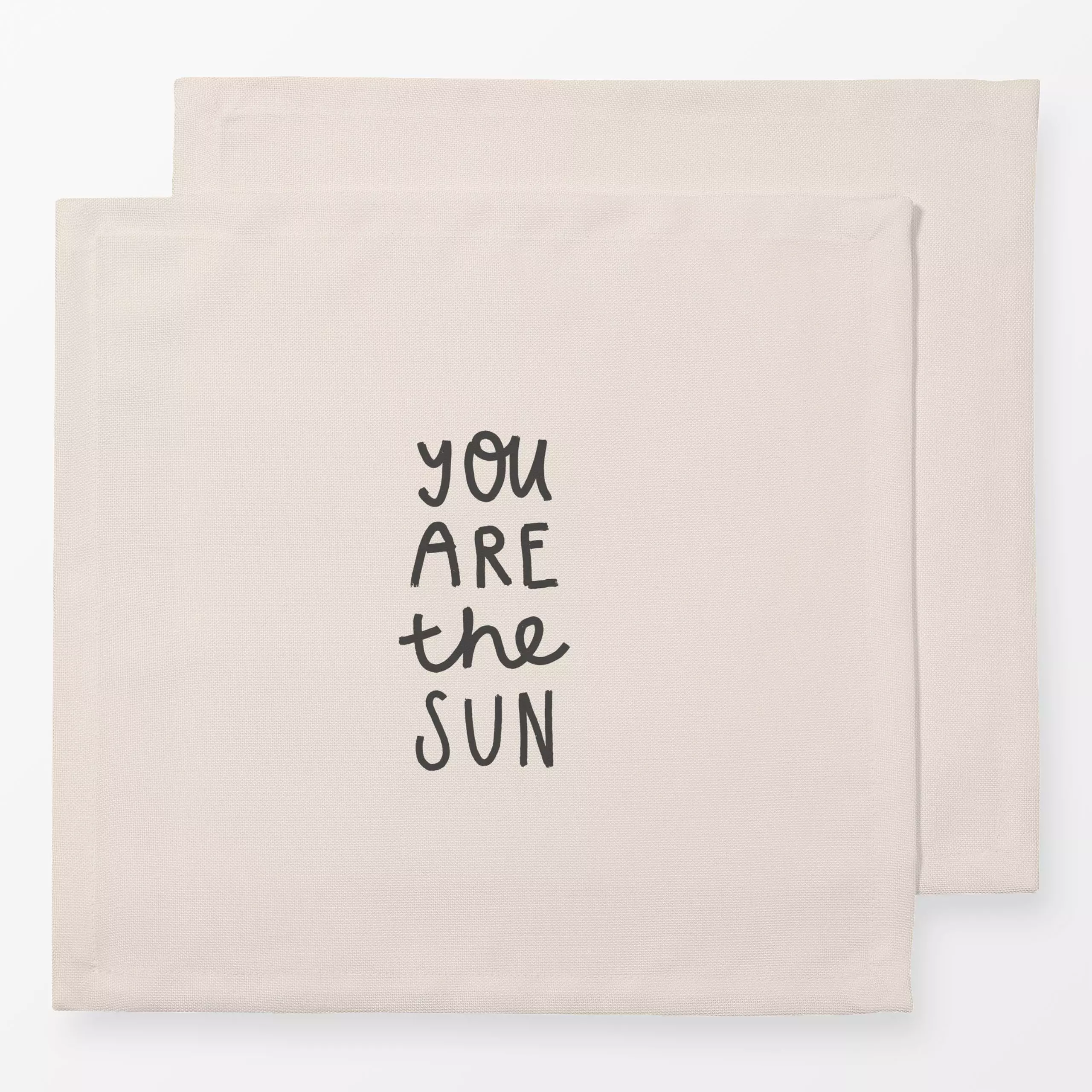 Servietten You are the sun grey - Sommer, Sprüche & Schriftzüge - von „Kruth Design"; Garten, Sonnenaufgang, Sonne, Zitate u...