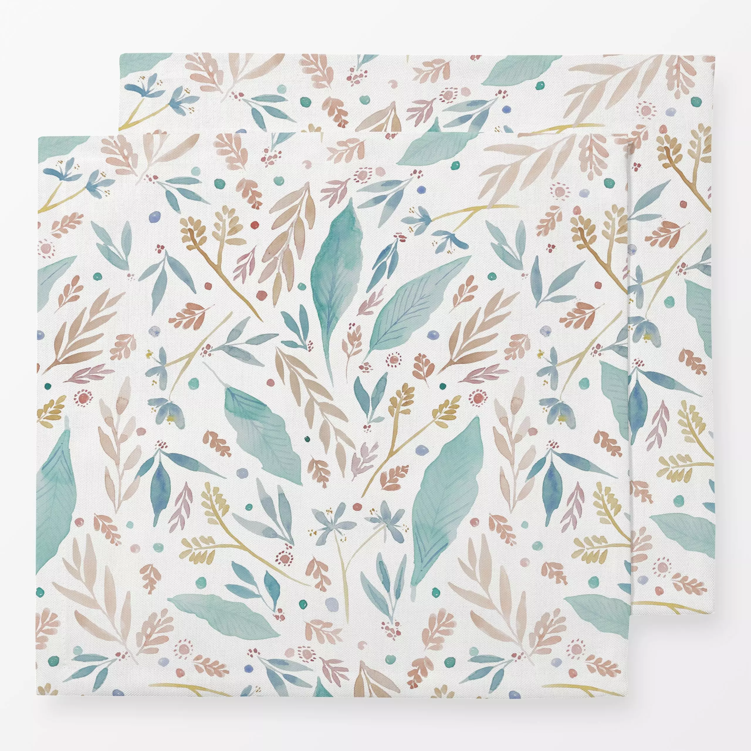 Servietten Pastell Aquarell Blumen 2 - Blumen & Florales, Pflanzen & Botanik - von „Bloomery Decor"; Wasserfarben, Blätter, ...