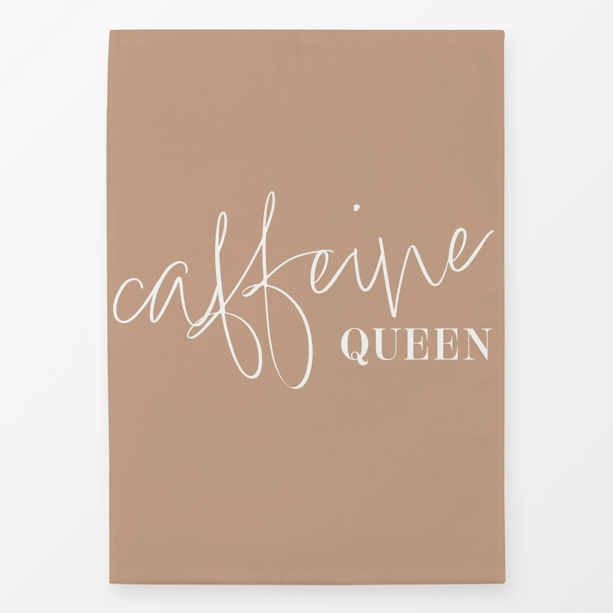 Geschirrtücher Caffeine Queen - Küche, Essen & Trinken - von „Barlena"; minimal, Kaffee, Spruchkissen, braun, Coffee, Handle...