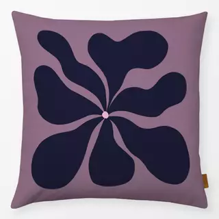 Kissen Flow Flower aubergine