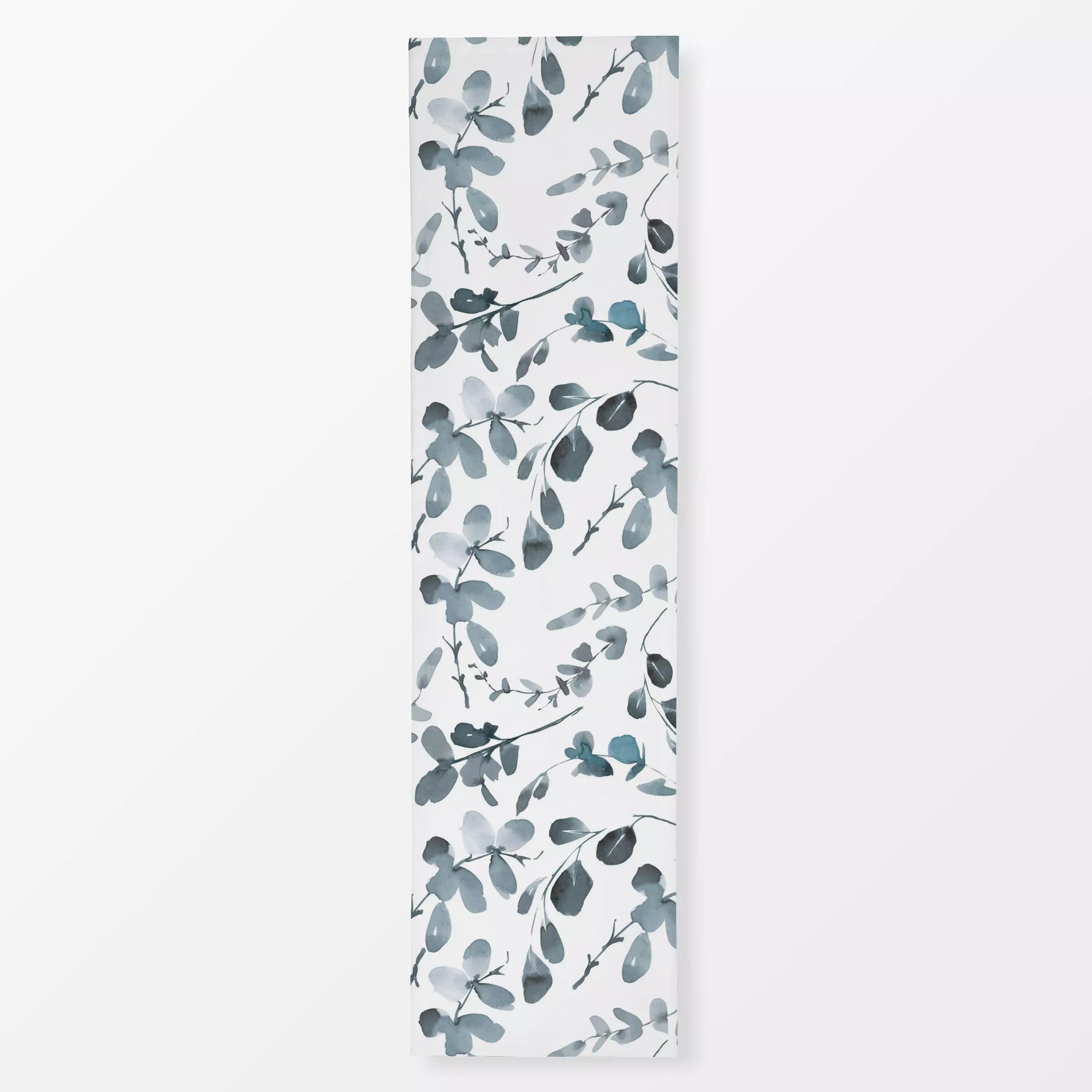 Tischläufer Handgemalte Eucalyptus Zweige - Pflanzen & Botanik - von „Uta Naumann"; Muster, Wasserfarben, Zweig, minimal, sk...