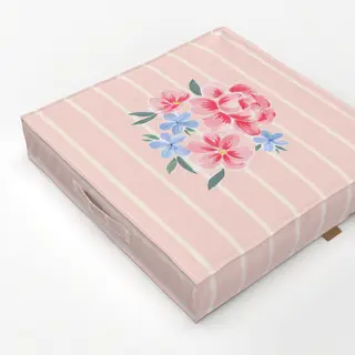 Bodenkissen Blumenbouqet rosa