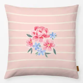 Kissen Blumenbouqet rosa